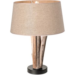 Home Sweet Home tafellamp Bindy houten takken & lampenkap Melrose - taupe