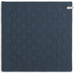 Knit Factory Gebreide Keukendoek - Keukenhanddoek Uni - Granit - 50x50 cm