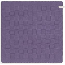 Knit Factory Gebreide Keukendoek - Keukenhanddoek Uni - Violet - 50x50 cm