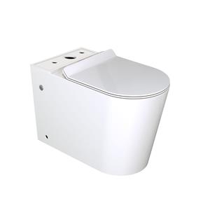 Luca Varess Santino staand toilet hoogglans wit randloos - toiletpan + zitting