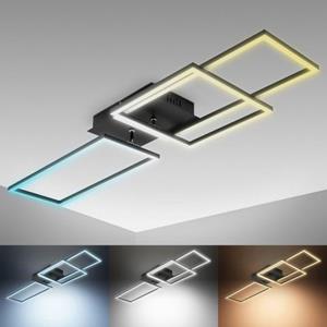 B.K.Licht Led-plafondlamp BK_FR1511 LED Frame-Deckenlampe, Farbtemperatursteuerung, Dimmbar