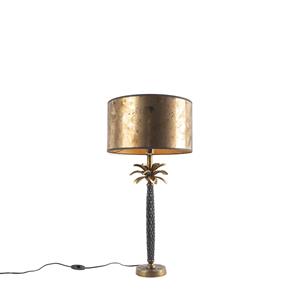 QAZQA Art Deco Tischlampe Bronze mit Bronzeschirm 35 cm - Areka