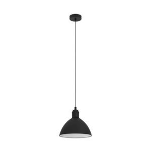 EGLO Vintage-hanglamp Priddy, 1-lamp, zwart