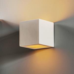 Euluna Wandlampe Cube up/down aus Keramik, weiß