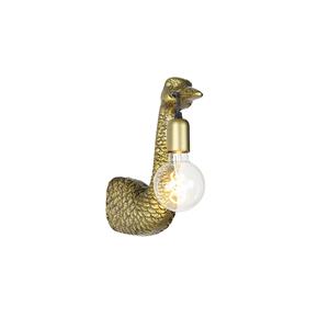 QAZQA Vintage Wandlampe Messing - Kamelvogel