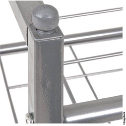 HakuShop Stevig Stapelbaar Metalen Schoenrek | Solide en Krachtig met Stevige verankering | Professioneel schoenenrek | 3-Laags Alu kleur | Heavy Duty