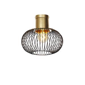 QAZQA Design plafondlamp zwart met goud - Mayelle