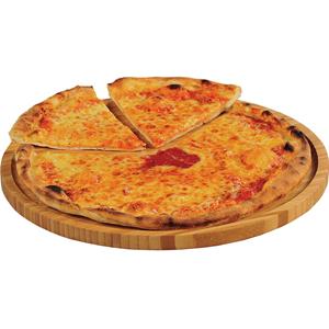 Merkloos Bamboe houten pizza serveerplank 32 cm -