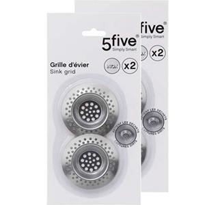 5five Gootsteenfilters - 4x stuks - RVS -
