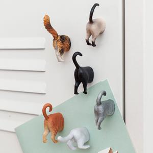 Kikkerland Butt Magneten (Set Van 6) - Katten