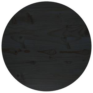 vidaxl Tafelblad 50x2,5 cm massief grenenhout zwart