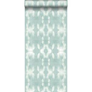 Esta Home ESTAhome behang tie-dye shibori motief vergrijsd mintgroen - 148682 -