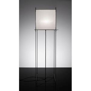 Hollands Licht Lotek Classic vloerlamp, frame zwart metaal, doek wit