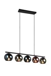 Trio international Design hanglamp Sheldon zwart met smoke glas R31305017
