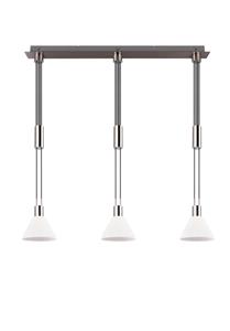 Trio international Design hanglamp Stanley 3-lichts wit glas 319500307
