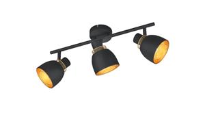 Trio international Zwarte plafondlamp Punch 3-lichts R80813032