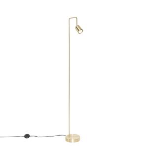 qazqa Moderne Stehlampe Messing verstellbar - Java - Gold/Messing