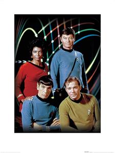 Pyramid Star Trek Kirk Spock Uhura And Bones Kunstdruk 60x80cm