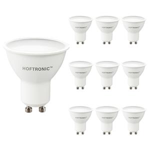 HOFTRONIC™ 10x GU10 LED spot - 4,5 Watt 400 lumen - 2700K Warm wit licht - LED reflector - Vervangt 35 Watt