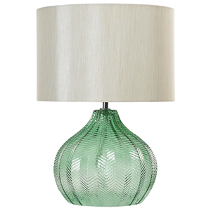 BELIANI Tafellamp glas groen KEILA
