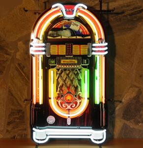 Fiftiesstore Jukebox Neon Verlichting Met Bord 86 x 51 cm