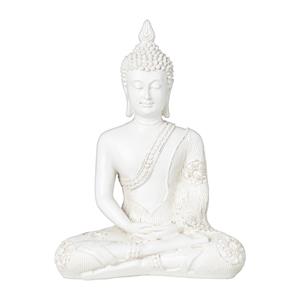 Xenos Boeddha beeld - wit - 27 cm