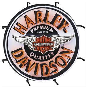 Fiftiesstore Harley-Davidson Winged Bar & Shield Neon Verlichting 60 cm - LAATSTE KANS, NIET MEER IN PRODUCTIE