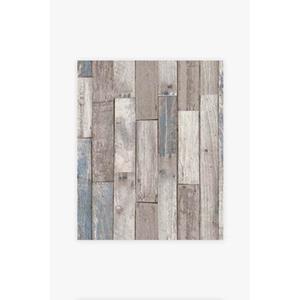Next - Vliesbehang - Distressed Wood Plank - Neutraal Blauw