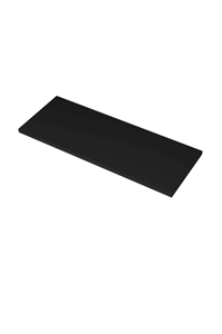 Proline Top afdekplaat gelakt 120 x 3,2 x 46 cm, mat zwart