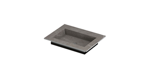 INK Post wastafel in keramische slab met envelop bodem zonder kraangat 60x45x1cm, armani grey mat