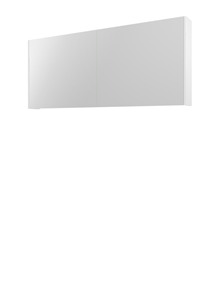 Proline Xcellent spiegelkast met 2 dubbel gespiegelde deuren 140 x 60 x 14 cm, glans wit