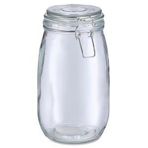 Zeller Voorraadpot/bewaarpot Alfie - 1.4L - glas - beugelsluiting - D11 x H22 cm -