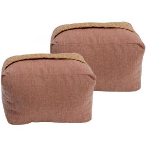 Cosy & Trendy Deurstopper - 2x - 0.22 kilo - terra bruin - polyester - 15 x 10 cm -