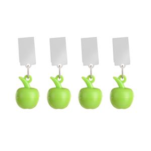 Esschert Design Tafelkleedgewichten appels - 4x - groen - kunststof -