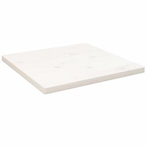 VidaXL Tafelblad vierkant 50x50x2,5 cm massief grenenhout wit