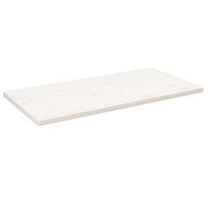 VidaXL Tafelblad rechthoekig 100x50x2,5 cm massief grenenhout wit