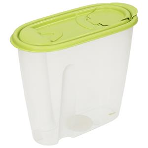 Excellent Houseware Voedselcontainer strooibus - groen - 1,5 liter - kunststof - 19,5 x 9,5 x 17 cm -