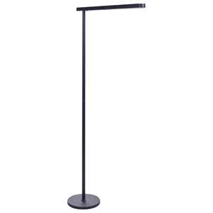 beliani LED-Stehlampe Metall schwarz 186cm eckig mit langem Kabel und Schalter Perseus - Schwarz