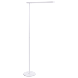 beliani LED-Stehlampe Weiß Metall 186 cm Langes Kabel mit Schalter Eckig Bogenlampe Industrie Design Wohnzimmer Ausstattung Beleuchtung - Weiß