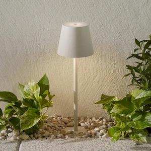 Zafferano LED grondspies lamp Poldina met accu, grijs