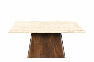 Steigerhouttrend Marmeren salontafel Valentino 75 cm vierkant