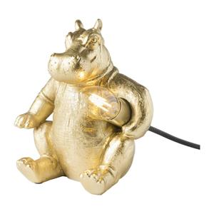 Xenos Tafellamp nijlpaard - goud - 19.5 cm