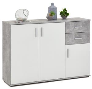 FD Furniture Dressoir Albi 120 cm breed - Grijs beton met wit