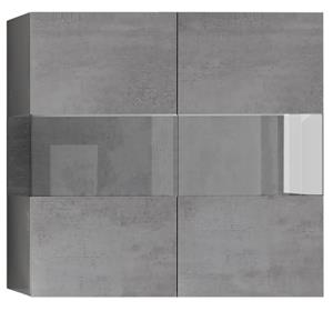 Pesaro Mobilia Vitrine hangkast Infinity 95 cm breed in grijs beton