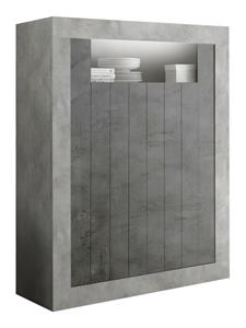 Pesaro Mobilia Opbergkast Urbino 144 cm hoog in grijs beton met oxid