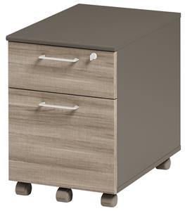 Gamillo Furniture Ladeblok Jazz 1 van 60 cm hoog in grijs eiken met grijs
