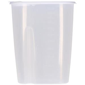 Excellent Houseware Voedselcontainer strooibus - wit - 2,2 liter - kunststof - 20 x 9,5 x 23,5 cm -