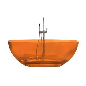 Best Design Vrijstaand Ligbad  170x78x56 cm Resin Transparant Oranje