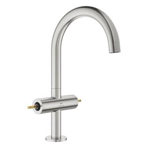 Grohe Atrio private collection L-size wastafelmengkraan z/grepen supersteel 21134dc0