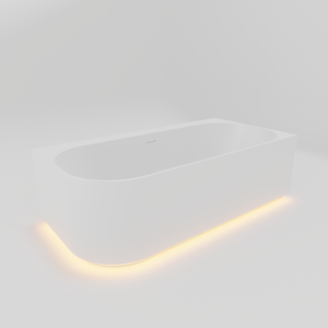 Luca Varess Laguna hoekbad rechts airmassage met LED 170 x 85 cm acryl mat wit